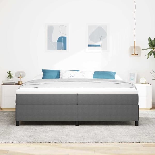 Bäddfjäder Ljusgrå 200 x 200 cm Kordread tyg