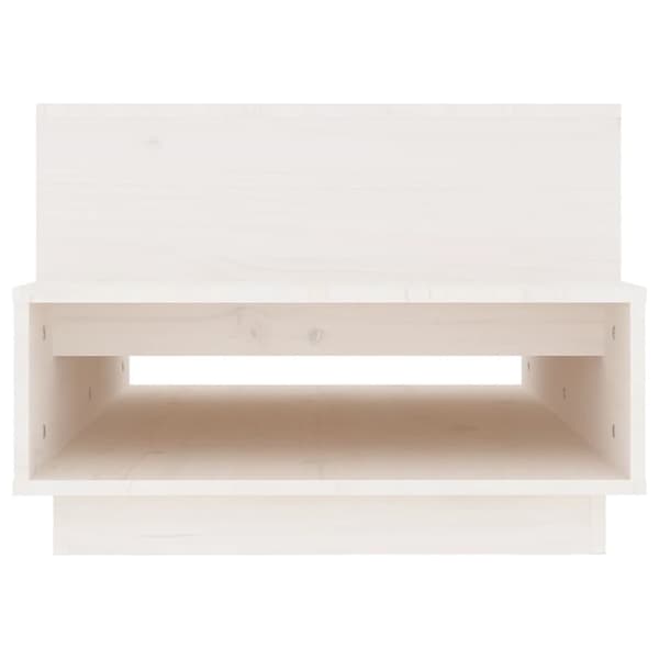 Soffbord vit 80x55x40,5 cm massiv furu