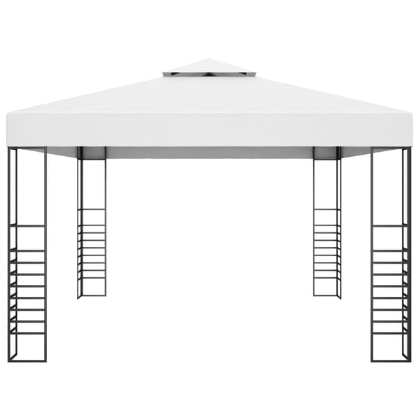 Paviljong pulverlackerat stål 4x3x2,7 m vit