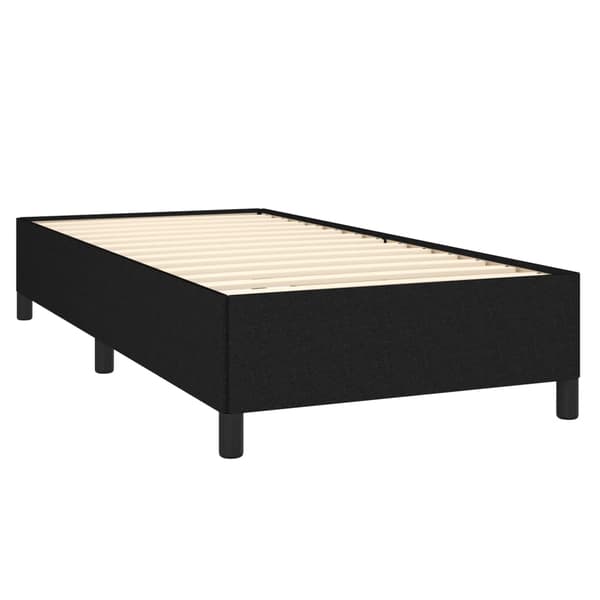 Ramsäng med madrass svart 100x200 cm tyg