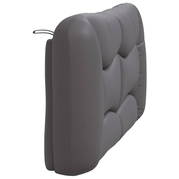 Headboard Cushion "Hvar" Grey 140 cm Faux Leather