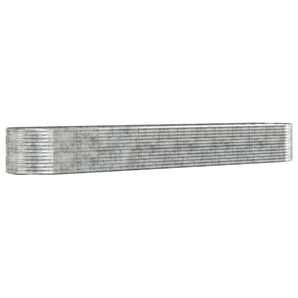 Odlingslåda silver 554x100x68 cm pulverlackerat stål