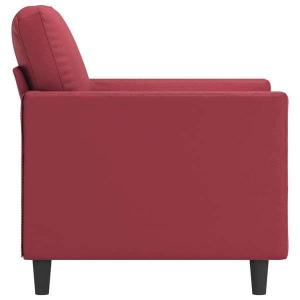 Fåtölj vinröd 60 cm Konstläder