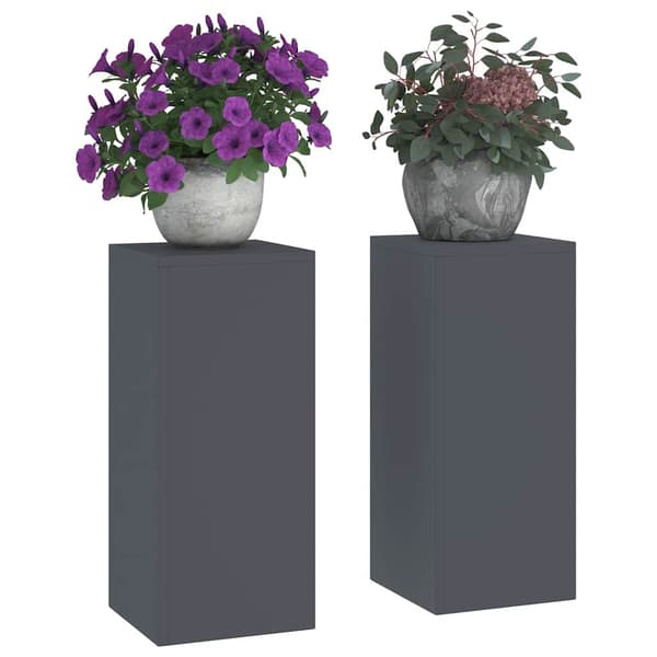 Växtställ 2 pcs Antracit 24 x 24 x 55 cm Stål