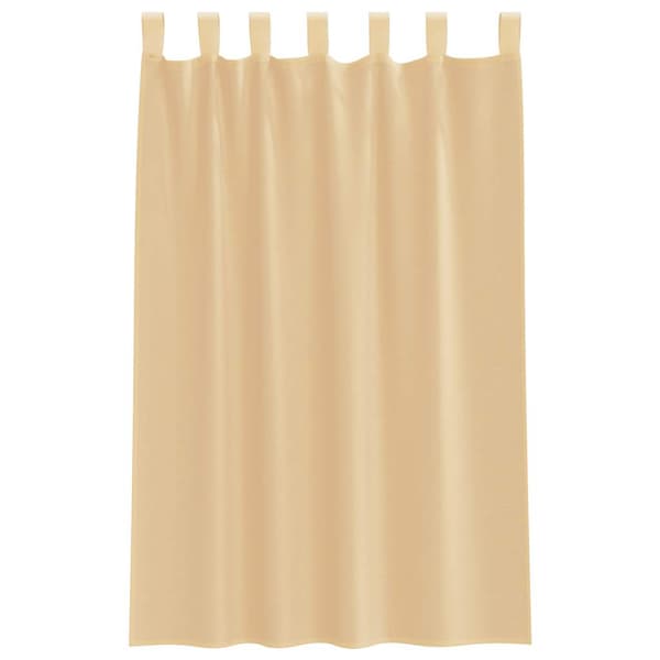 Voile gardiner med stångfickor 2 st sand