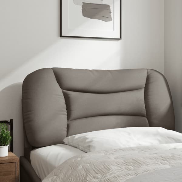 Headboard Cushion "Hvar" Taupe 90 cm Fabric