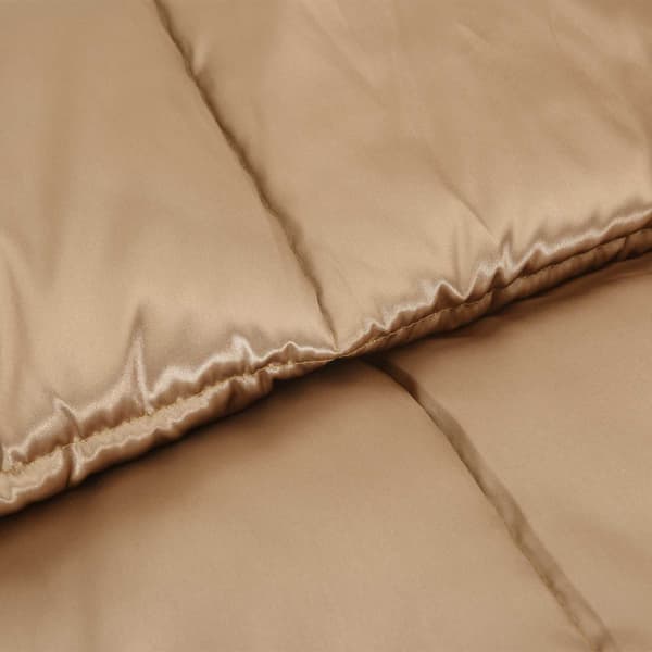 Vinter Täcke Guld 200 x 200 cm Satin och Mikrofiber
