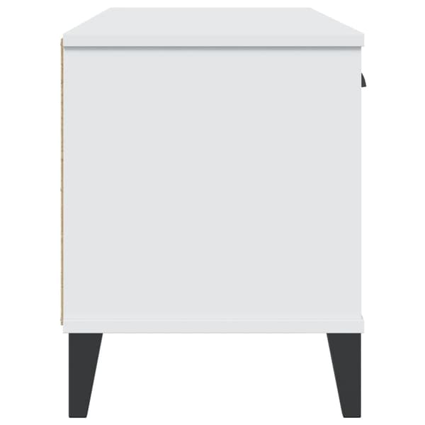 Skobänk VIKEN vit 106x35x45 cm konstruerat trä