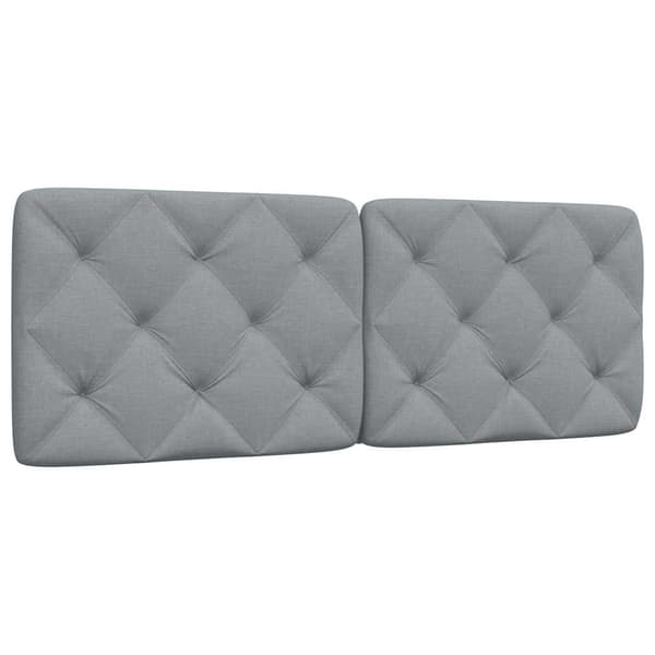 Headboard Cushion Light Grey 120 cm Fabric