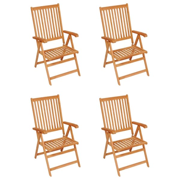 Trädgårdsstolar med gråa dynor 4 st massiv teak