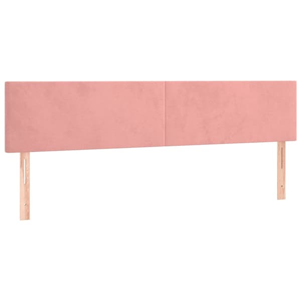 Ramsäng med madrass rosa 200x200 cm sammet