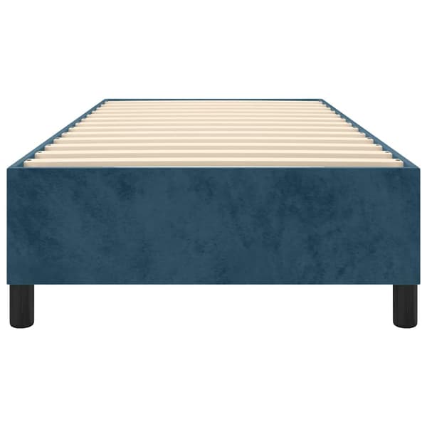 Boxspring-sängram mörkblå 100x200 cm sammet