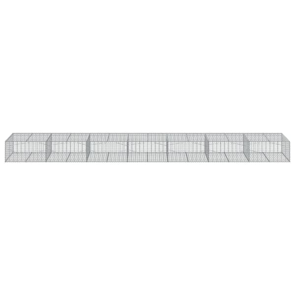 Gabionkorg med skydd 700x100x50 cm galvaniserat järn