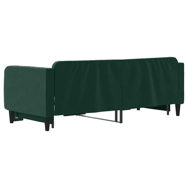 Dagbädd utdragbar mörkgrön 90x200 cm sammet