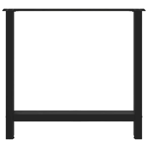 Matbordsben svarta 2 st 80x(72-73) cm stål