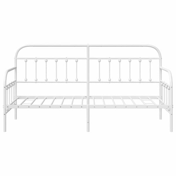 Dagbäddram Vit 80 x 200 cm Pulverlackerat stål