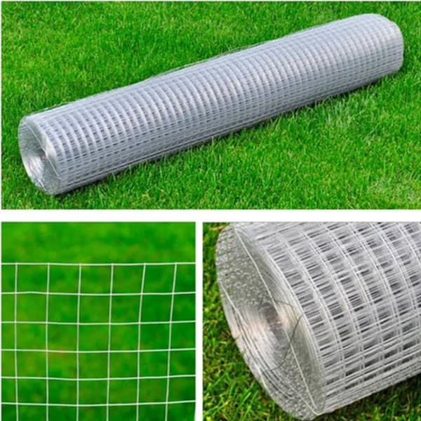 Nätstängsel galvaniserat stål kvadrat 1x25 m silver