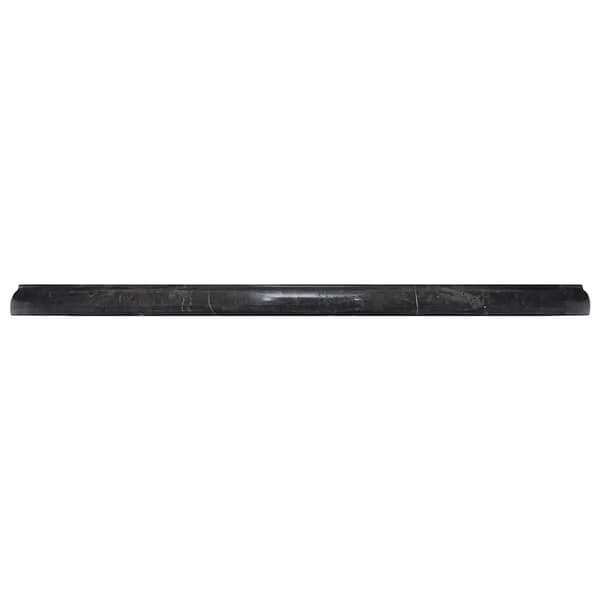 Bordsskiva svart Ø50x2,5 cm marmor