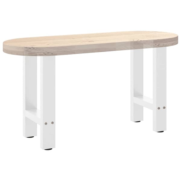 Soffbordsben vita 2 st 38x(42-43) cm stål
