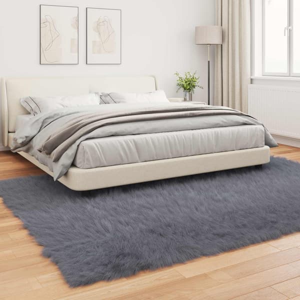 Fuskfäll matta TAFALLA Antracit 240 x 340 cm Polyester