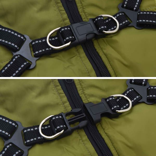 Hund Kappa Armégrön L32 Fleece och Polyester