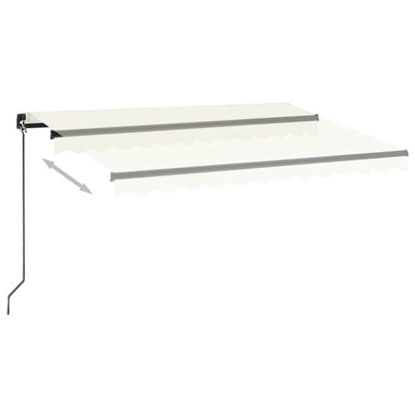 Markis manuellt infällbar 350x250 cm gräddvit