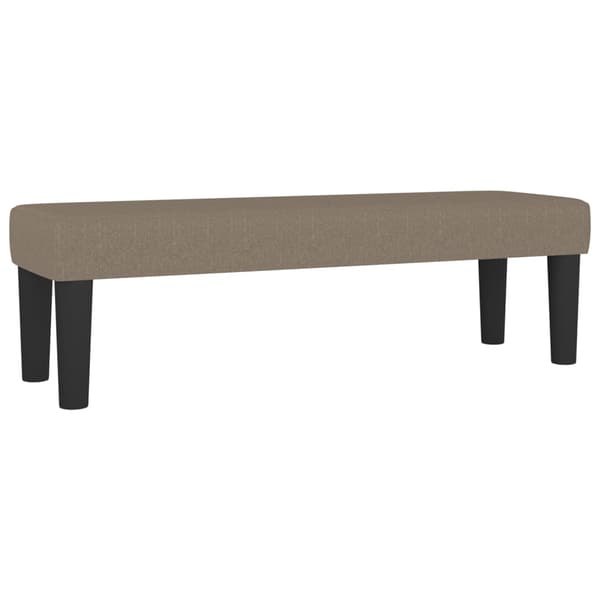 Ramsäng med madrass taupe 160x200 cm tyg