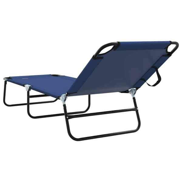 Hopfällbar solstol Blå 188 x 57 x 86,5 cm Polyester
