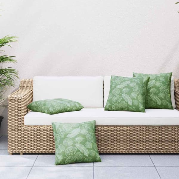 Spridda Kuddar Löv 4 pcs Bladmönster 60 x 60 cm Polyester Tyg
