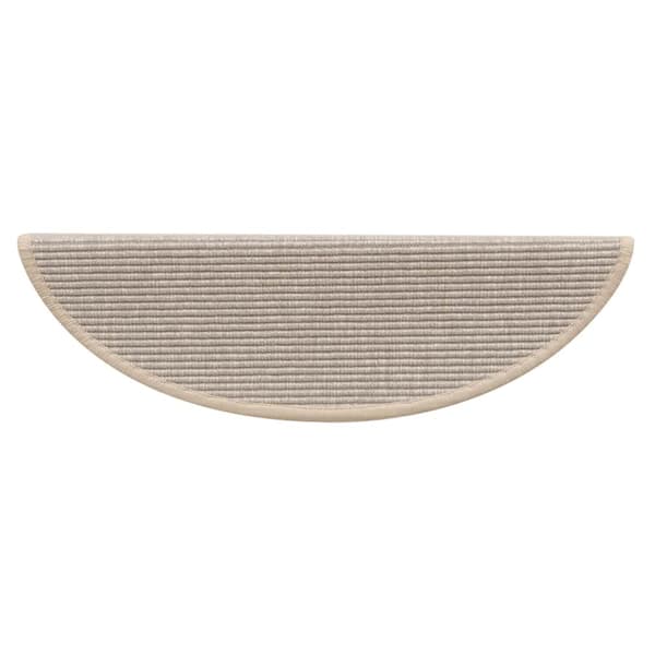 Trappmattor 15 st 56x17x3 cm silver halvrunda