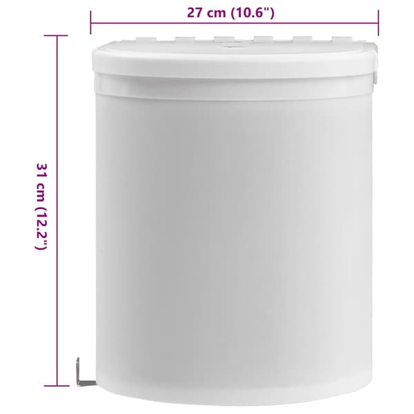 Inbyggd sophink plast 12 L