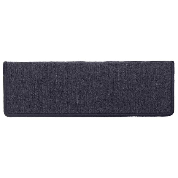 Trappmattor 15 st 65x21x4 cm mörkgrå och blå rektangulär kant