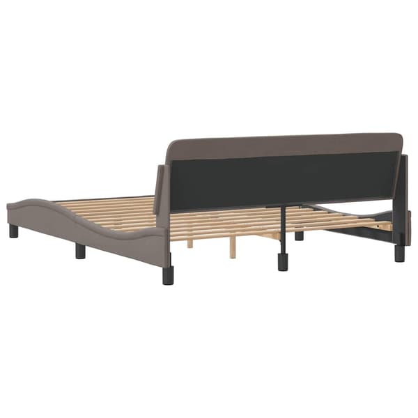 Bed Frame "Dover" Taupe 160x200 cm Fabric