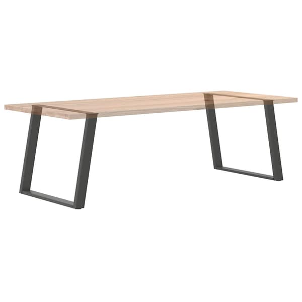 Matbordsben U-formade 2 st antracit 100x(72-73) cm stål