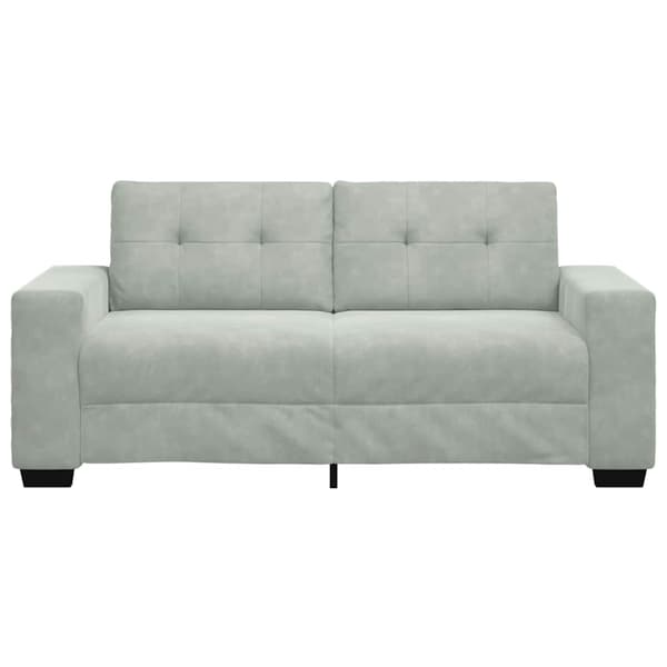 Loveseat soffa ljusgrå 180x77x82 cm sammet