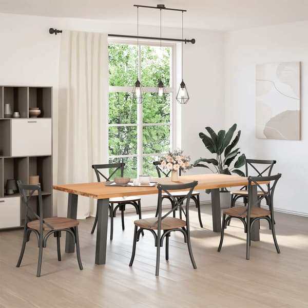 Konsolbordsben 4 st antracit 72 cm stål