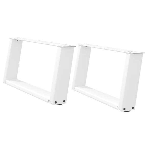 Soffbordsben U-formade 2 st vita 70x(30-31) cm stål