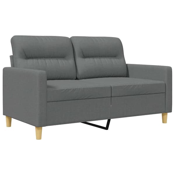 Soffa 2-sits mörkgrå 120 cm tyg