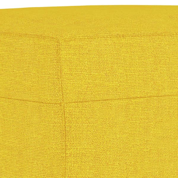 Soffgrupp med dynor 3 delar Ljusgul tyg