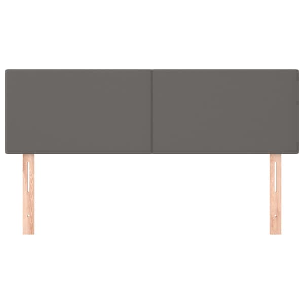 Sänggavlar grå 144x5x78/88 cm konstläder
