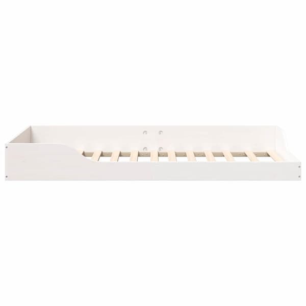 Sängram Vit 90 x 190 cm Massiv furu