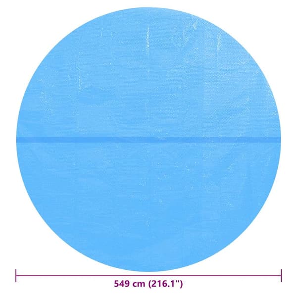 Poolöverdrag rund 549 cm PE blå