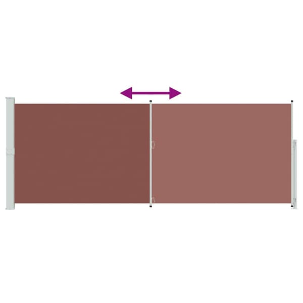 Infällbar sidomarkis 180x500 cm brun