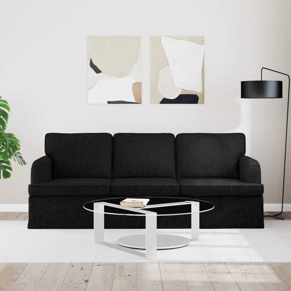 Soffa Svart 201 x 80 x 85 cm tyg