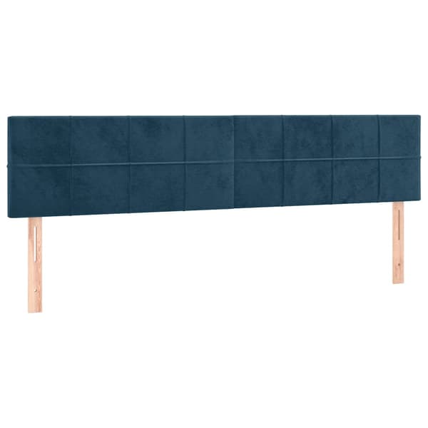Sänggavlar mörkblå 160x5x78/88 cm sammet