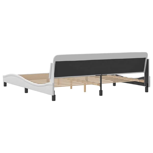 Bed Frame "Dover" White 200x200 cm Faux Leather