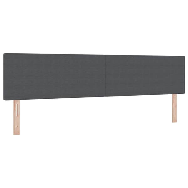 Huvudgavel Mörkgrå 200 cm Kordread tyg