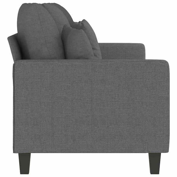 3-sitssoffa mörkgrå 180 cm tyg