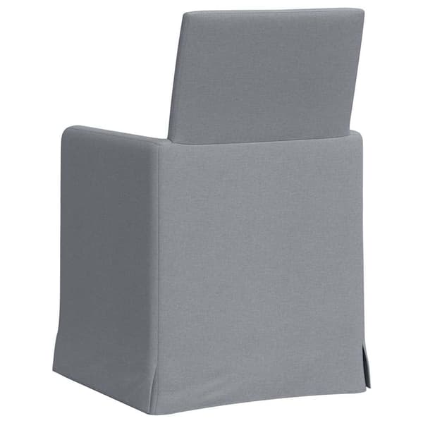 Matstolar 2 pcs Ljusgrå 57 x 67 x 95 cm tyg