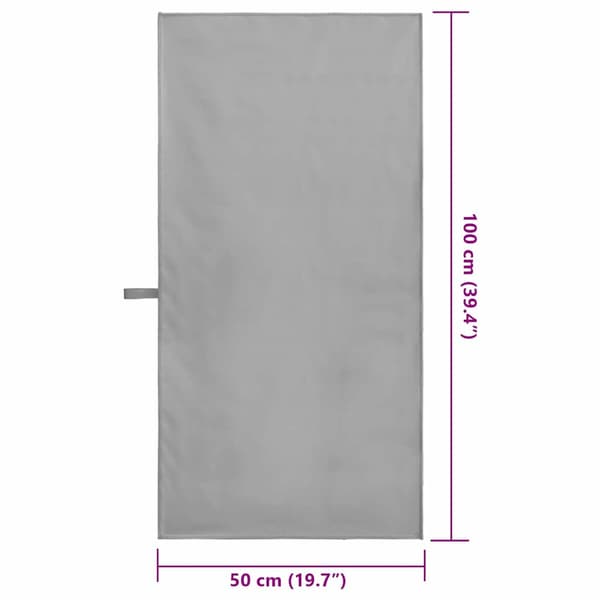 Sporthanddukar 2 st Mörkgrå 100 x 50 cm